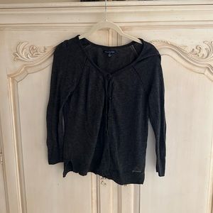 American Eagle Outfitters Charcoal 3/4 sleeve Cardigan M